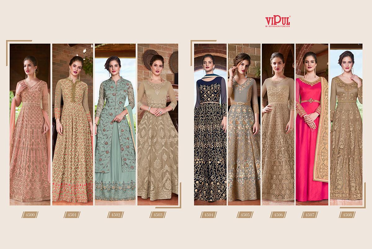 VIPUL-DCAT 45 Heavy Embroidered Anarkali Salwar Kameez VIPUL-DCAT 45 Heavy Embroidered Anarkali Salwar Kameez